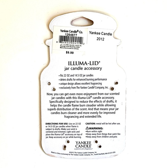Yankee Candle Illuma-Lid Jar Candle Accessory ~ Halloween Black Cat ~ NEW - Picture 8 of 8